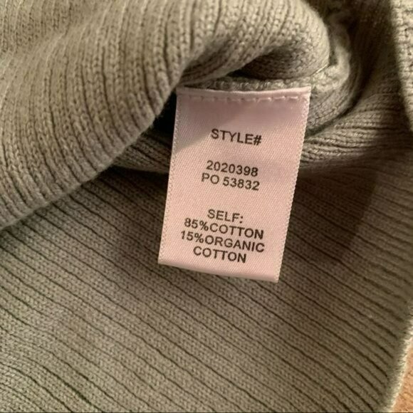 Anthropologie current air green button up cardigan sweater with balloon sleeves - Picture 3 of 6